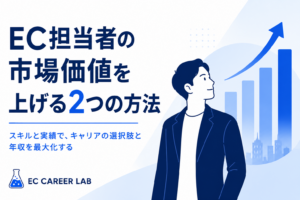 EC担当の市場価値を上げる方法を解説するアイキャッチ画像