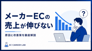 メーカーECの売上が上がらない理由を解説するアイキャッチ画像